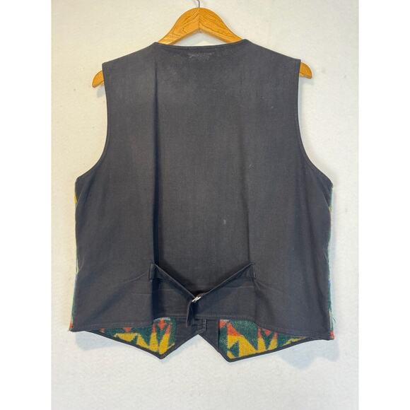 Vintage Womens Aztec Print Vest Size L Southwest Urban Oasis Wool‎ Cotton Blend - Picture 6 of 8